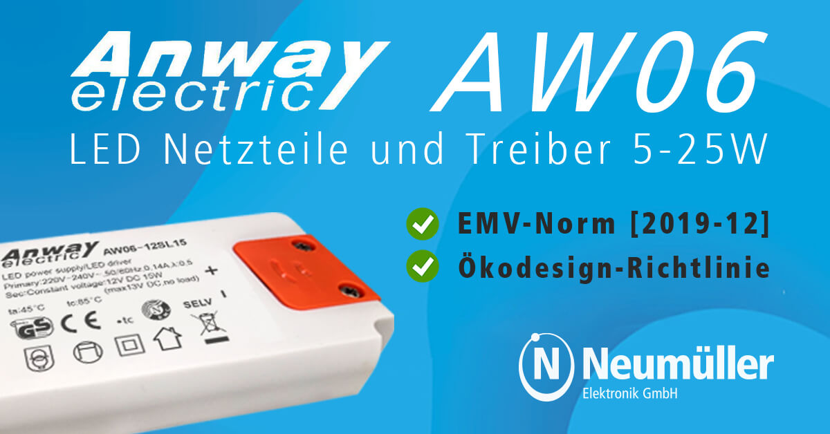 7-25W LED Treiber und Netzteile - konform zur neuen EMV-Norm (2019-12)