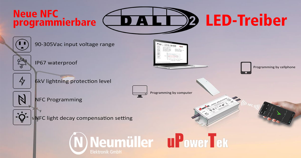 Neue NFC programmierbare DALI-2 LED Treiber