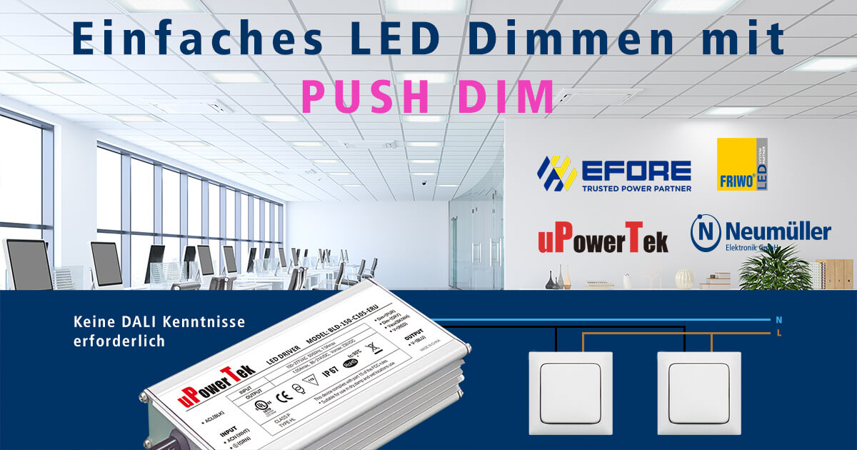 Simple LED dimming with Push-Dim

