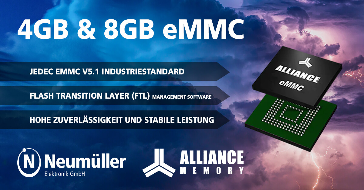 Neue 4GB und 8GB eMMC Lösungen