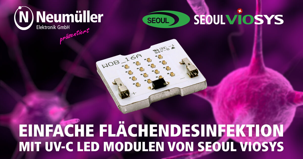 Flächendesinfektion mit UV-C LED Modul von Seoul Viosys leichtgemacht