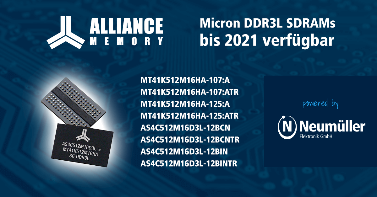 Micron DDR3L SDRAM from Alliance Memory available