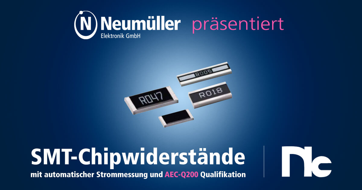 NCST-A series: SMT chip resistors with automatic current measurement and AEC-Q200 qualification