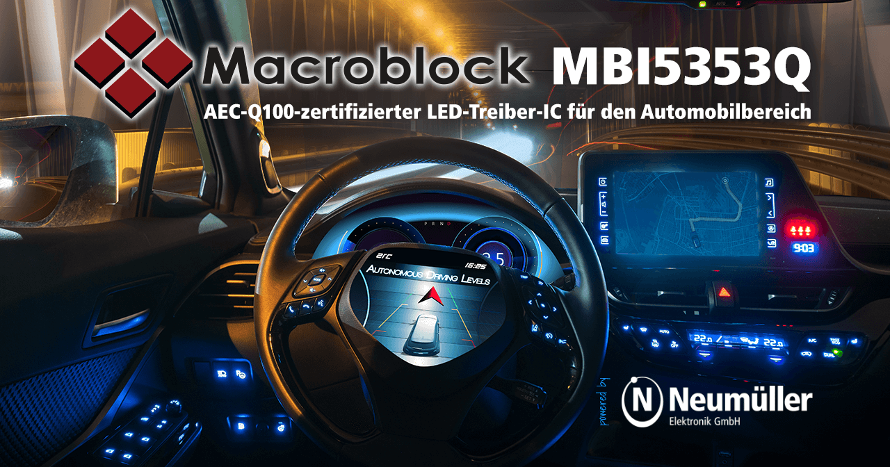 Macroblock launcht LED-Treiber-IC für Automotive