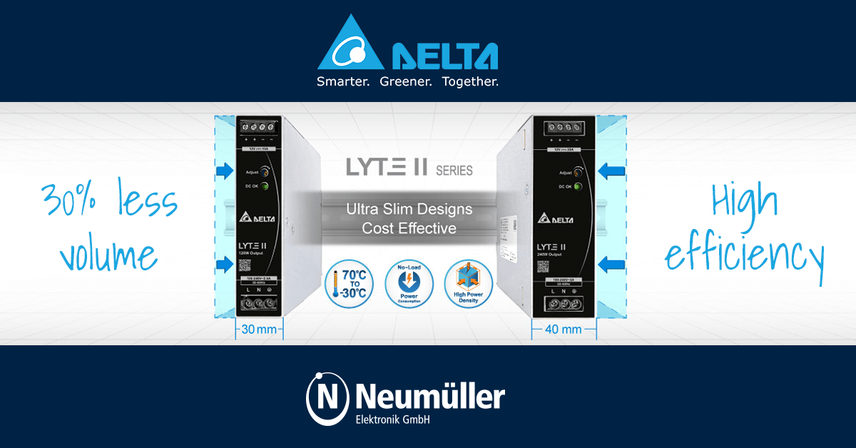 Ultra-compact DIN rail power supplies - cost reduced and energy saving