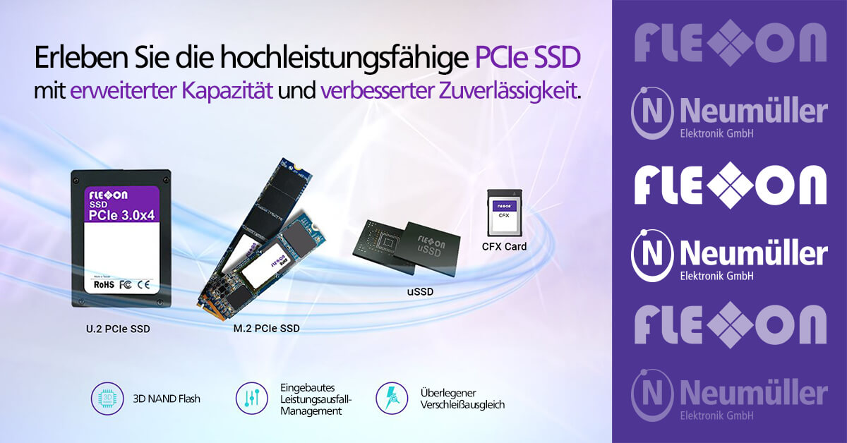 Hochleistungsfähige PCIe SSD mit erweiterter Kapazität und verbesserter Zuverlässigkeit