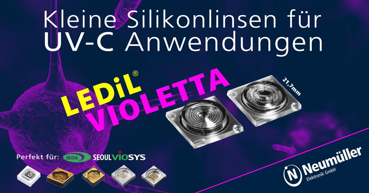 Kleine Silikonlinsen für UV-C-Anwendungen