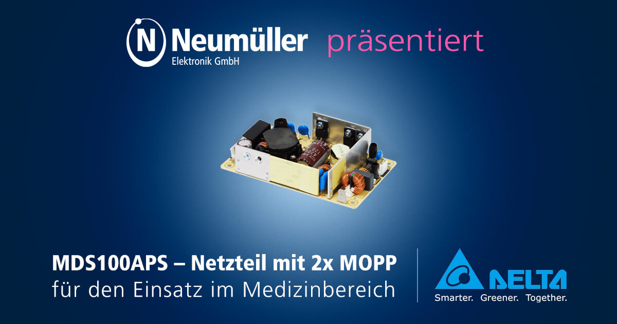 MDS100APS – Netzteil mit 2x MOPP für den Einsatz im Medizinbereich