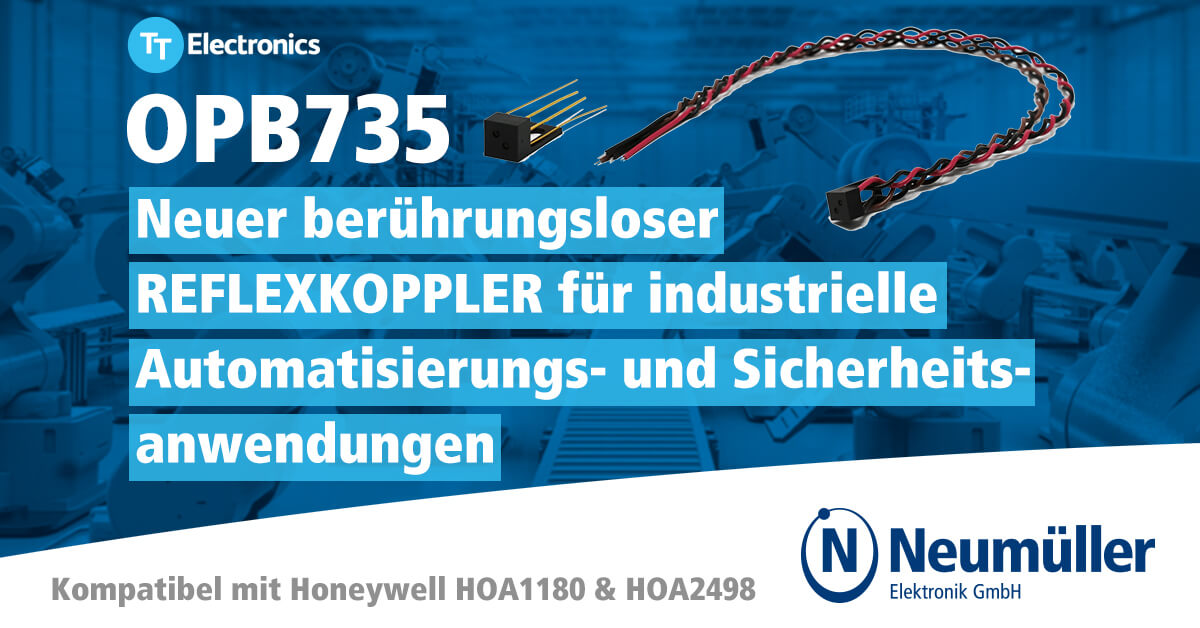 
OPB735: Neuer berührungsloser Reflexkoppler für industrielle Automatisierungsanwendungen