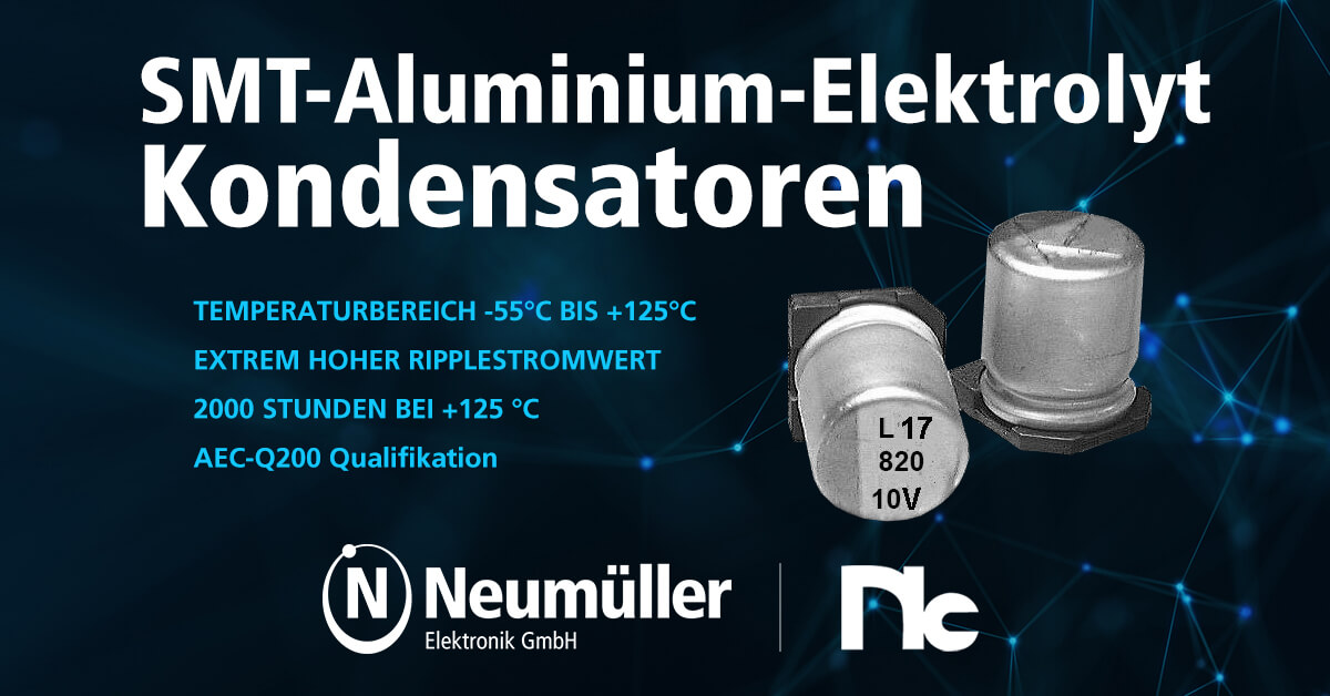 NSPE-TS-Serie - SMT-Aluminium-Elektrolyt-Kondensatoren in Hybridbauweise