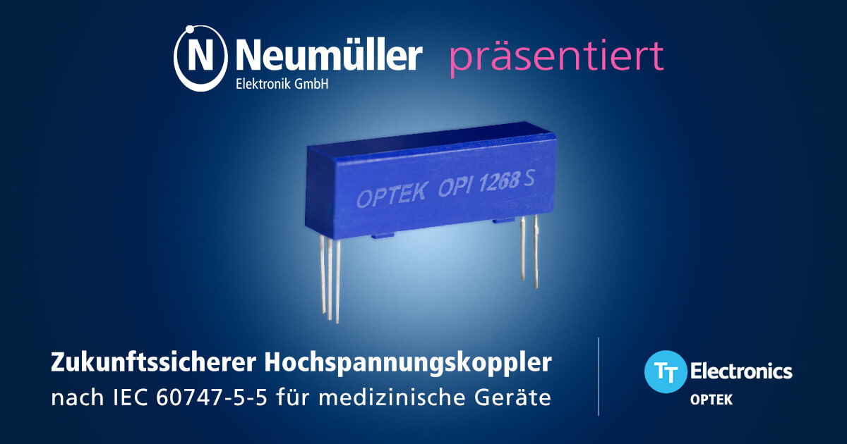 Zukunftssicher: Hochspannungs-Optokoppler nach IEC 60747-5-5 für medizinische Geräte