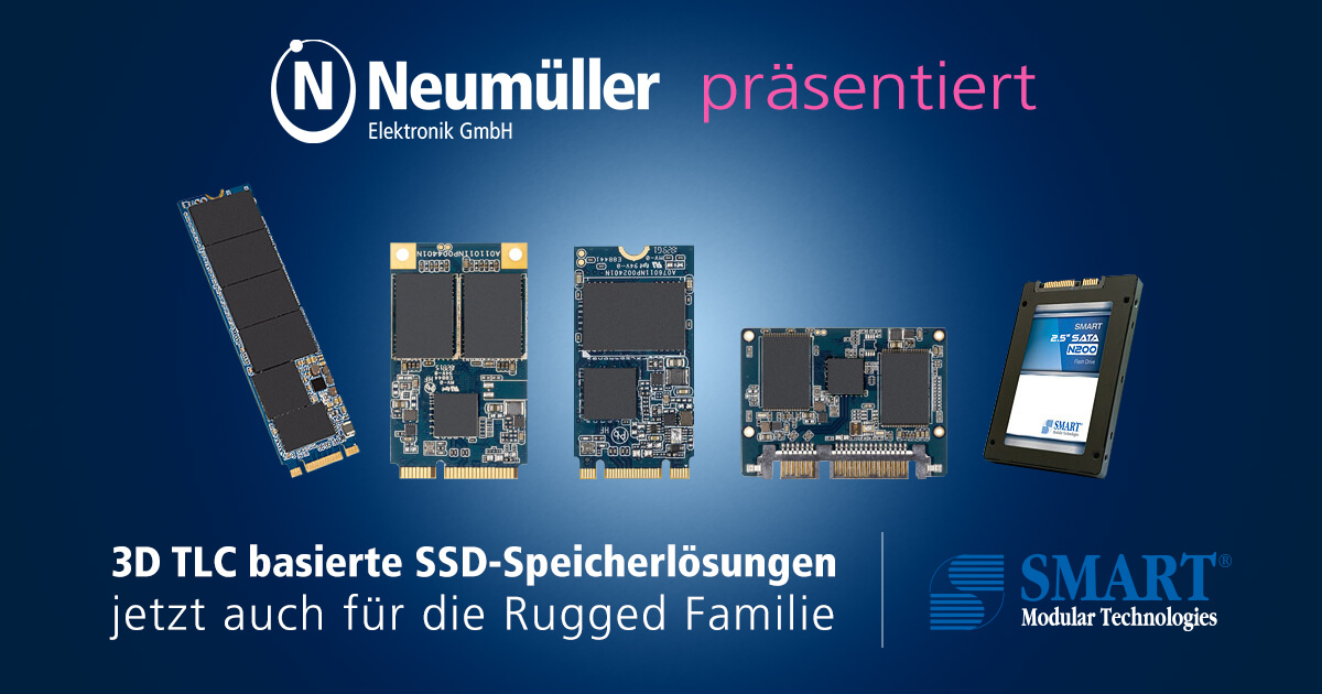 SMART Modular bietet jetzt auch für die Rugged Familie 3D TLC basierte SSD-Speicherlösungen an