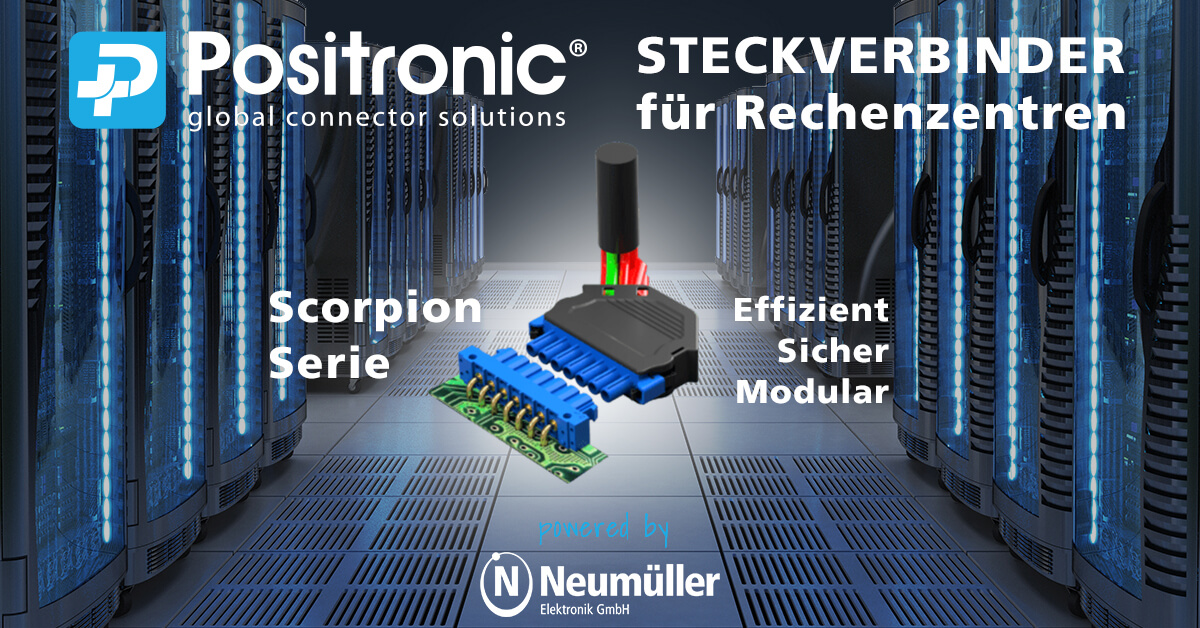 Connectors from Positronic for more efficient data centers