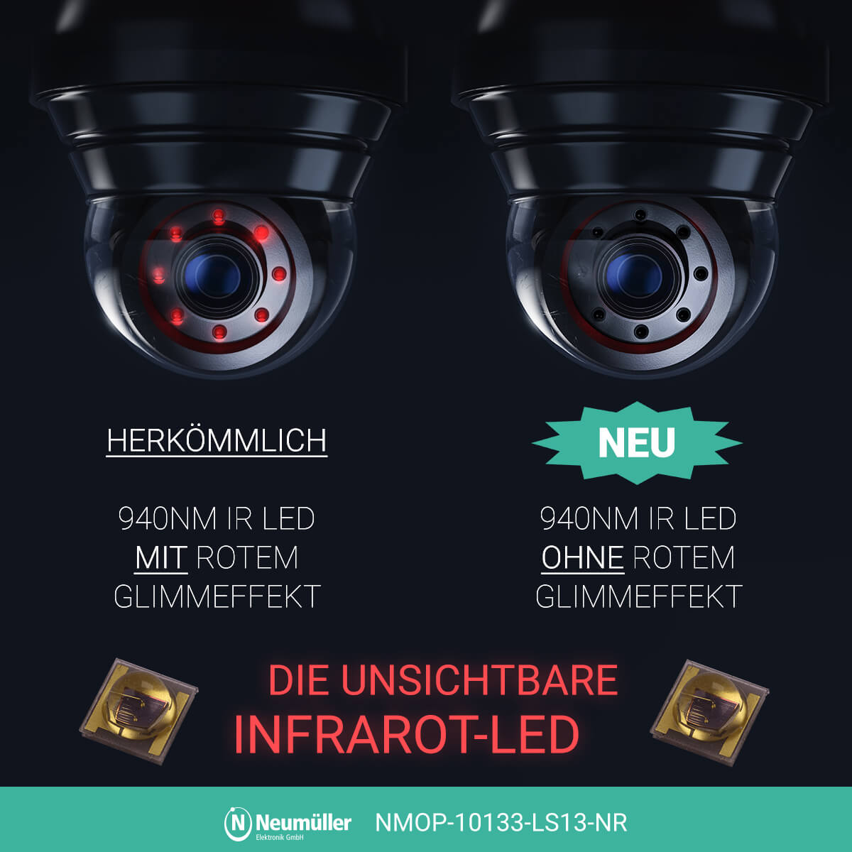 Die unsichtbare 940nm IR-LED