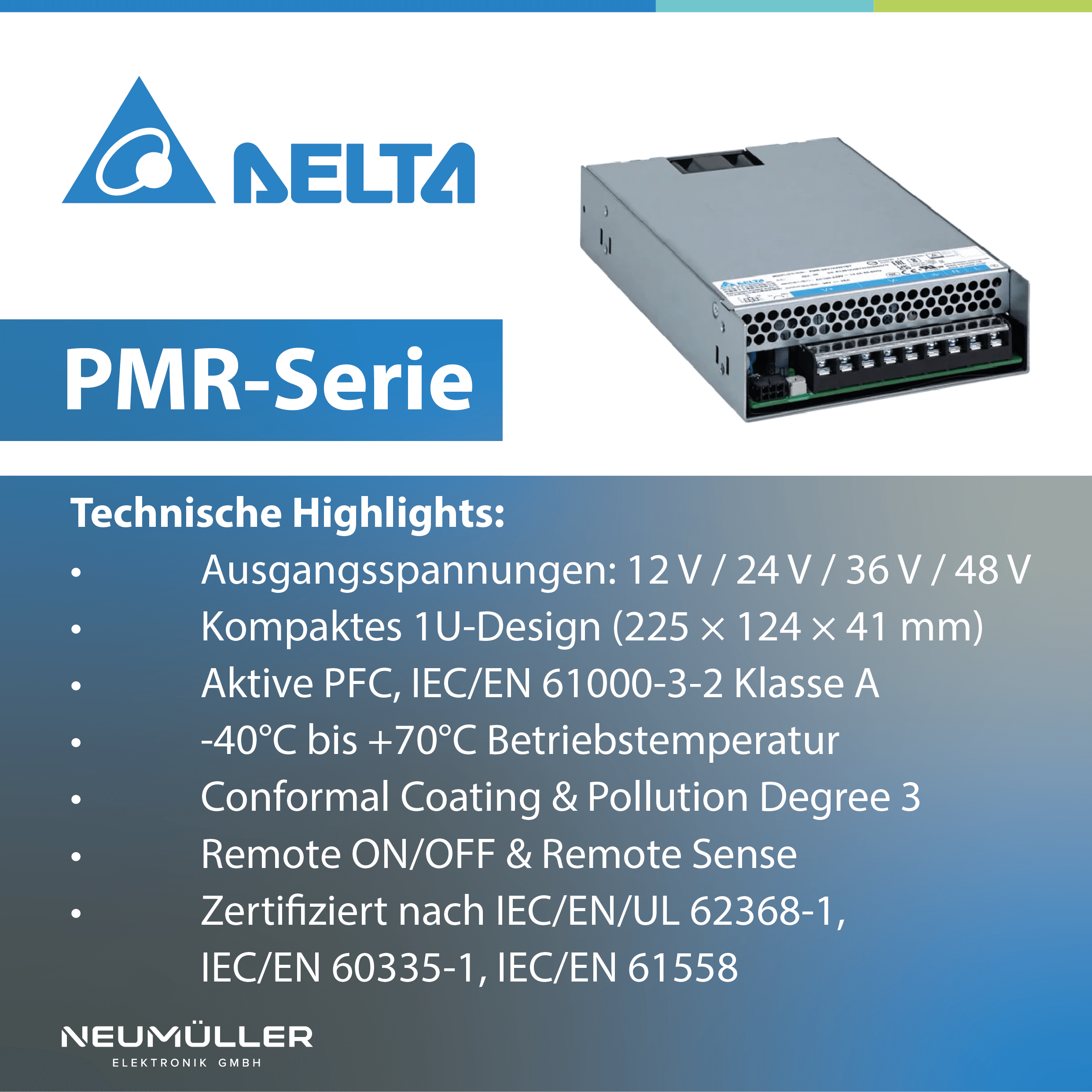 Neue PMR-Serie von Delta für industrielle Hochleistungsanwendungen