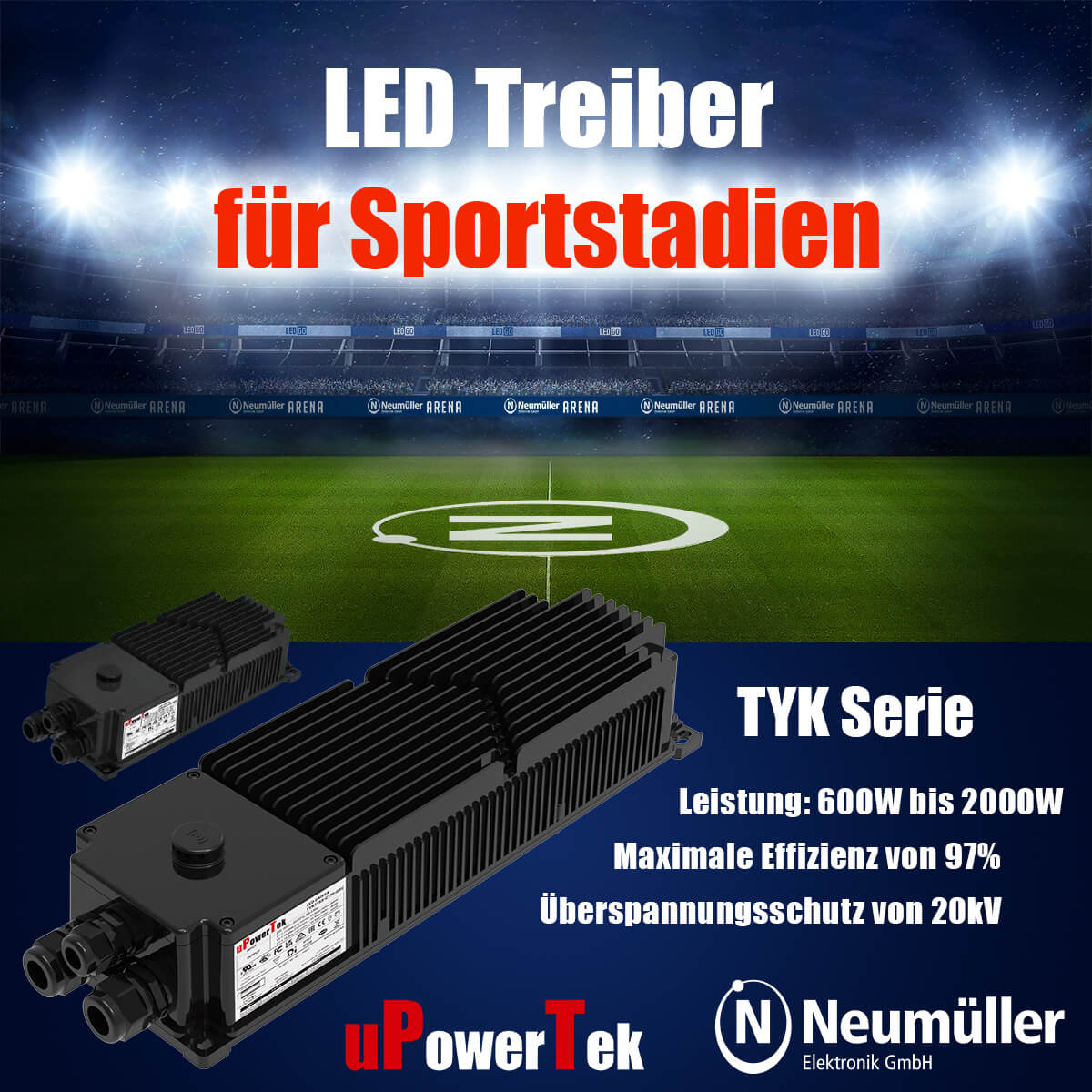 Multi-Channel RGBW Dimmable LED Driver for Sports Lighting