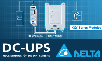 DC-UPS - new modules for the DIN rail from Delta Electronics