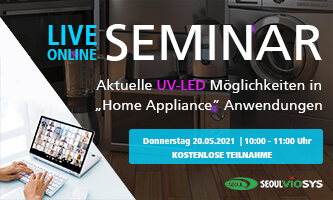 Online seminar: Current UV LED possibilities in "Home Appliance" applications